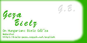 geza bielz business card